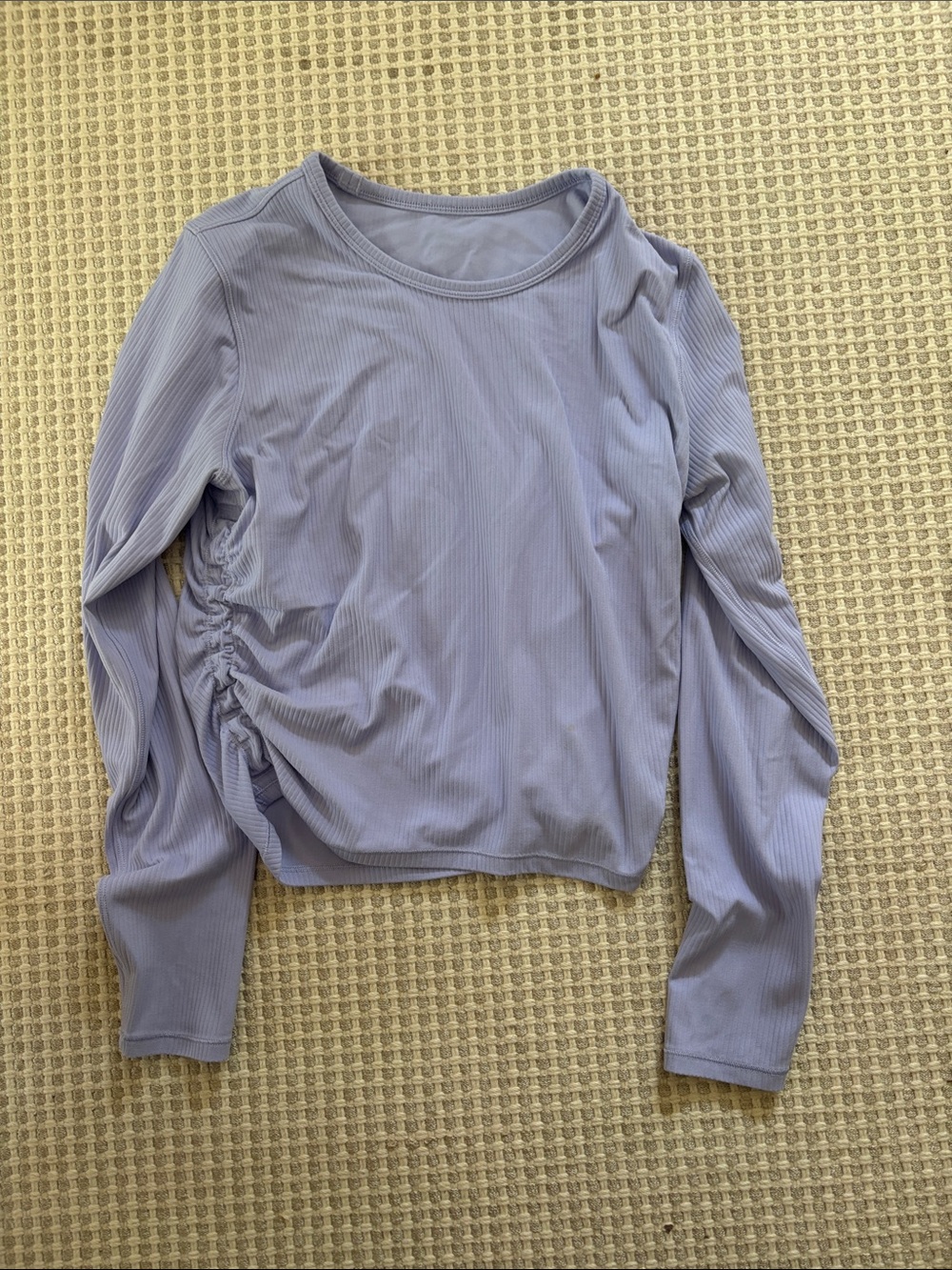 lululemon athletica Lavender Ribbed Long-Sleeve with Side Ruching